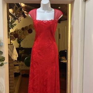 Victoria's Secret vintage Red Lace long night gown